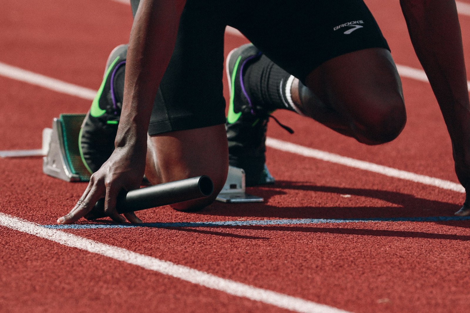 Runners on the track